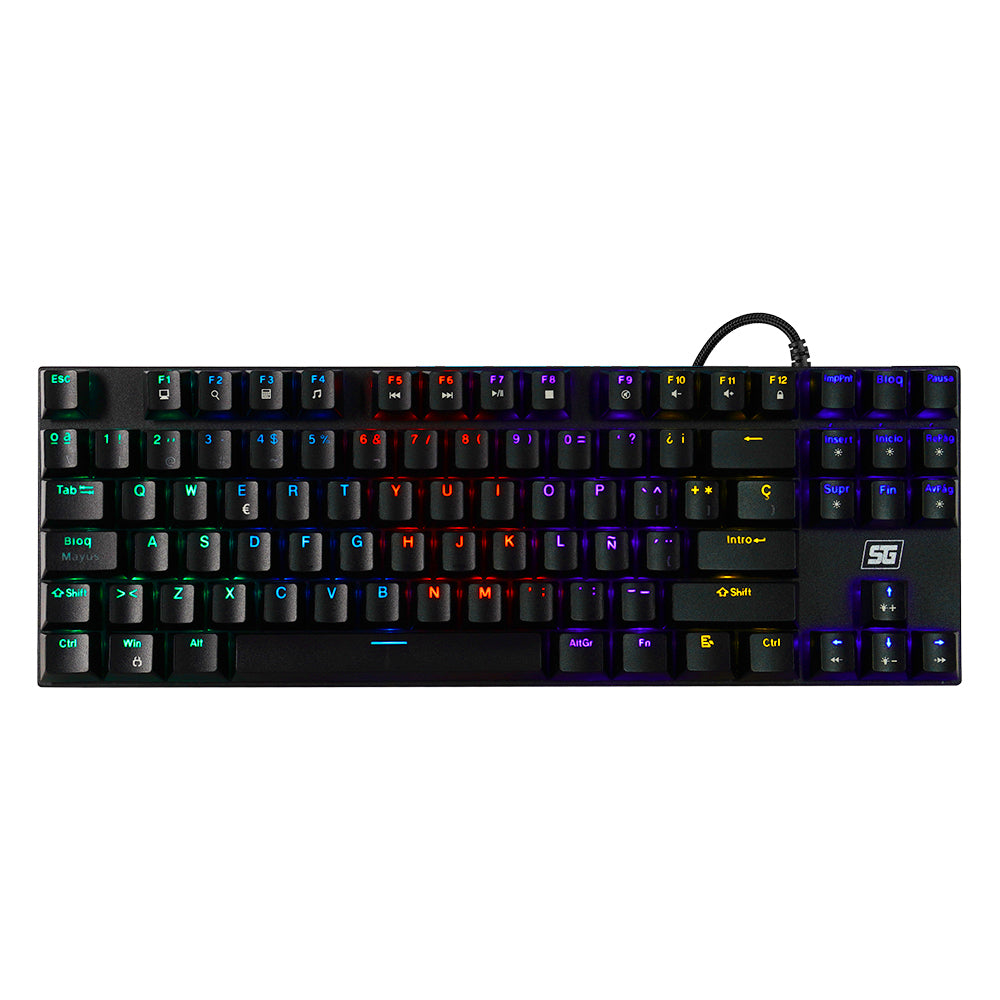TECLADO VORAGO START THE GAME KB-600 MECANICO TKL RGB RAINBOW SOFTWARE NEGRO - TECLADO VORAGO START THE GAME KB-600 MECANICO TKL RGB RAINBOW SOFTWARE NEGRO -